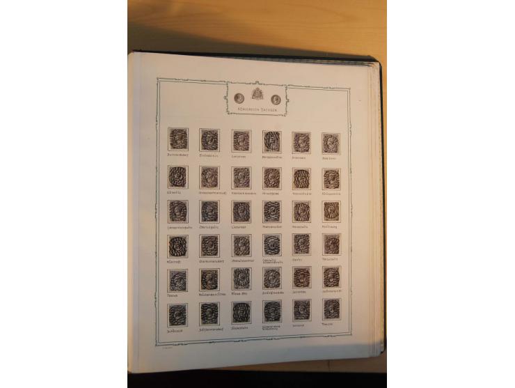 NUMMERNSTEMPEL-SAMMLUNG WALTER OPITZ: Spezialalbum von Heinrich Eggersglüss von 1898 mit 2 vollständigen Nummernstempel-Samml
