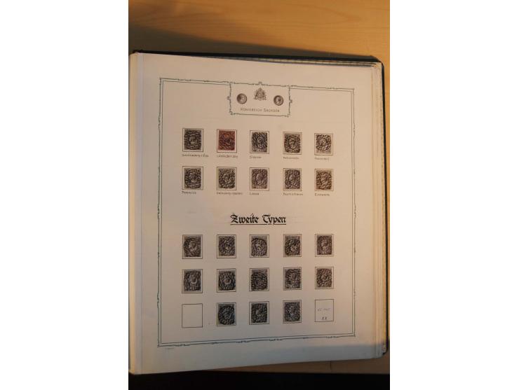 NUMMERNSTEMPEL-SAMMLUNG WALTER OPITZ: Spezialalbum von Heinrich Eggersglüss von 1898 mit 2 vollständigen Nummernstempel-Samml