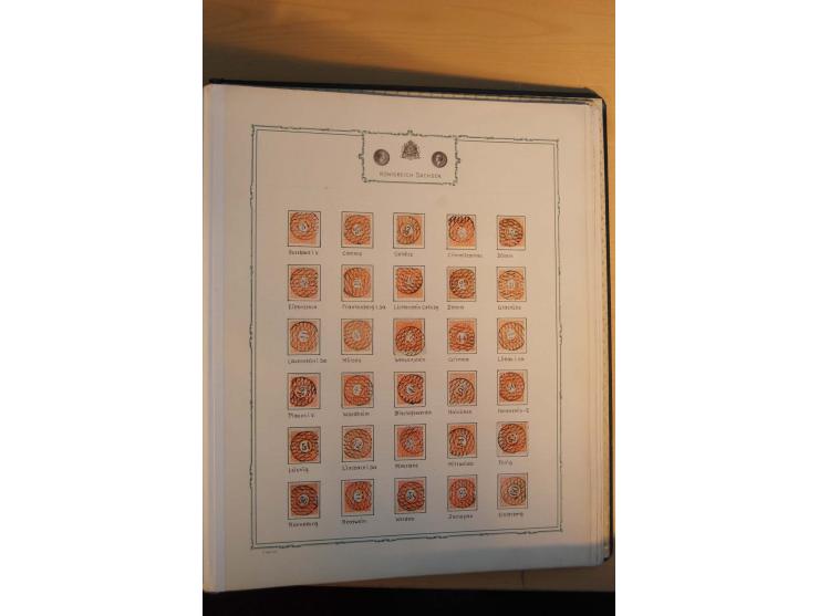 NUMMERNSTEMPEL-SAMMLUNG WALTER OPITZ: Spezialalbum von Heinrich Eggersglüss von 1898 mit 2 vollständigen Nummernstempel-Samml