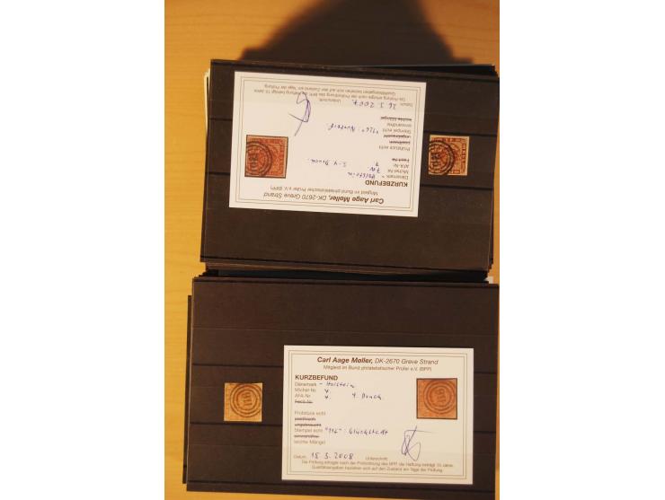 1850/67, ungebrauchte und gestempelte Partie, dabei bessere Werte wie Mi.-Nr. 1a ungebraucht (2) und gestempelt, Einheiten wi