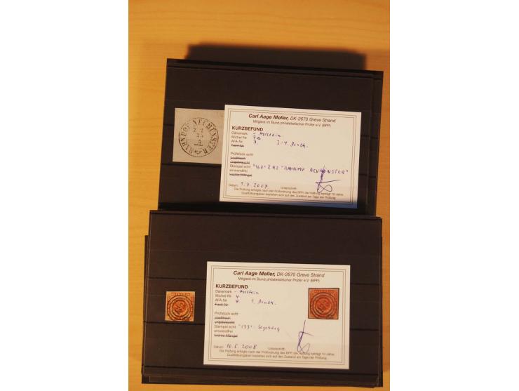 1850/67, ungebrauchte und gestempelte Partie, dabei bessere Werte wie Mi.-Nr. 1a ungebraucht (2) und gestempelt, Einheiten wi