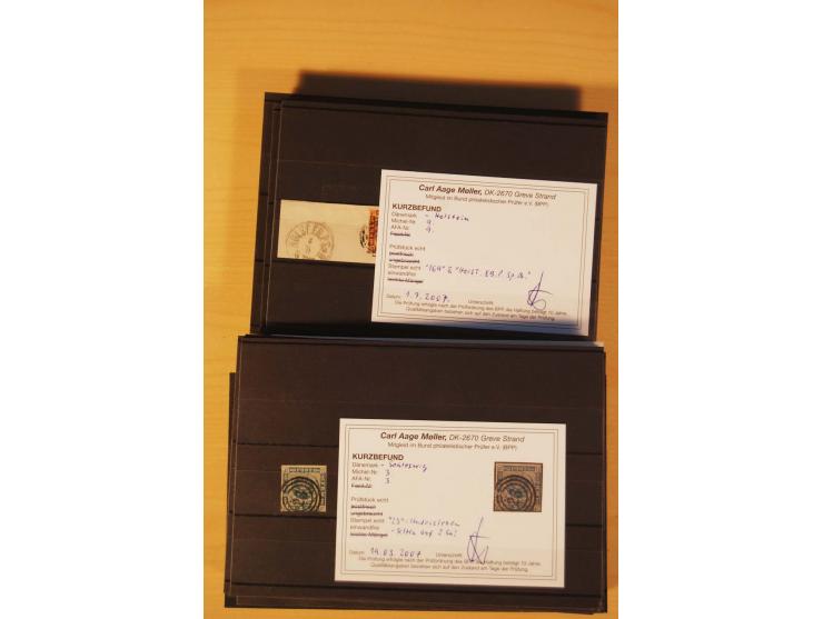 1850/67, ungebrauchte und gestempelte Partie, dabei bessere Werte wie Mi.-Nr. 1a ungebraucht (2) und gestempelt, Einheiten wi