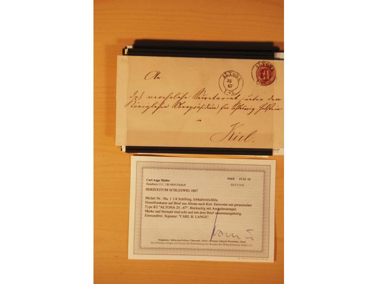 1850/67, ungebrauchte und gestempelte Partie, dabei bessere Werte wie Mi.-Nr. 1a ungebraucht (2) und gestempelt, Einheiten wi
