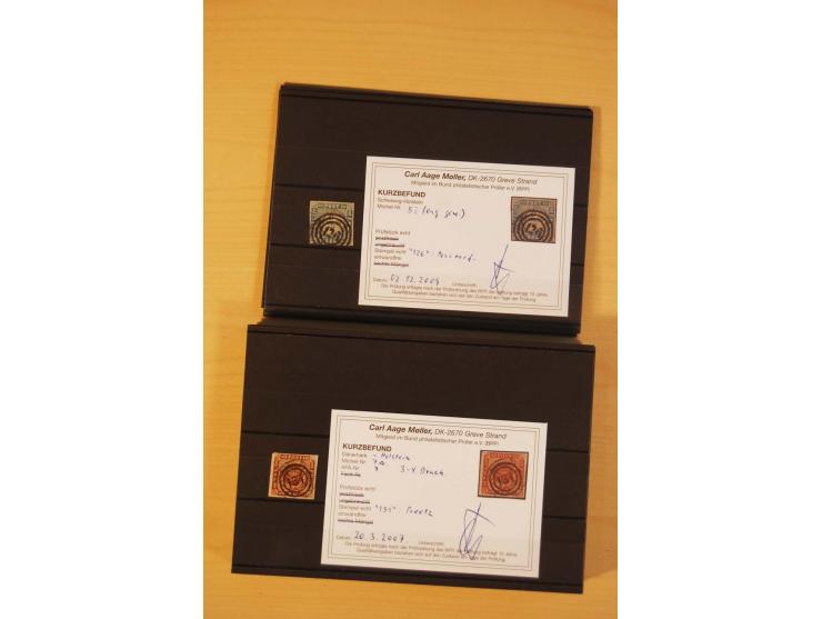 1850/67, ungebrauchte und gestempelte Partie, dabei bessere Werte wie Mi.-Nr. 1a ungebraucht (2) und gestempelt, Einheiten wi