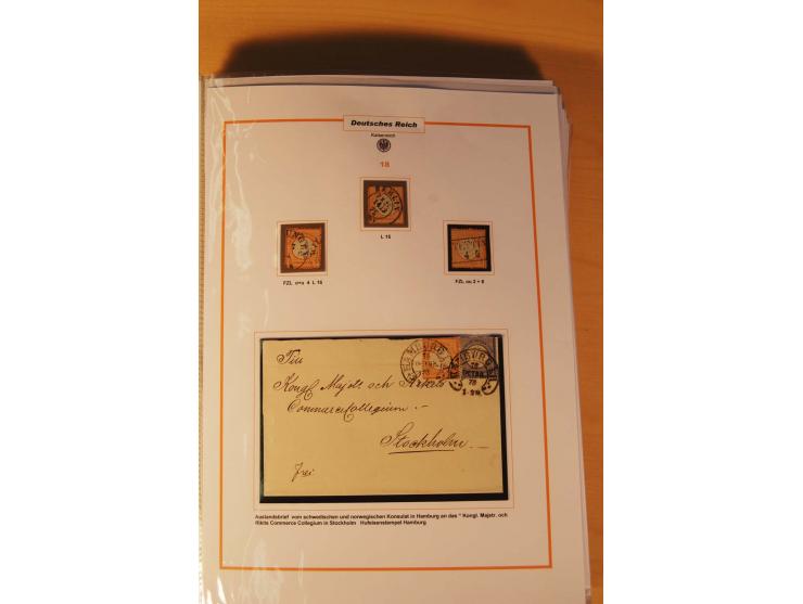 1872/75, Brustschilde-Spezialsammlung: auf 128 Blättern ausstellungsmäßig aufgezogen und beschriftet, dabei gute Einzelfranka