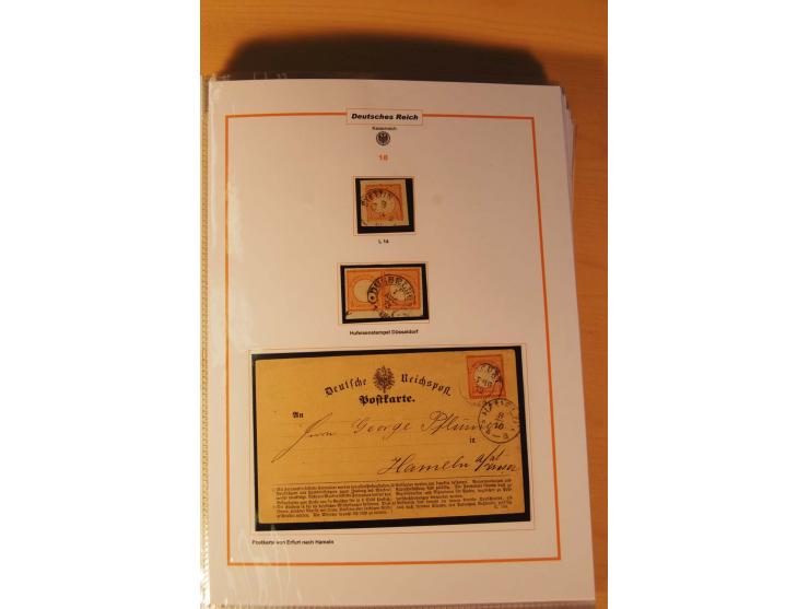 1872/75, Brustschilde-Spezialsammlung: auf 128 Blättern ausstellungsmäßig aufgezogen und beschriftet, dabei gute Einzelfranka
