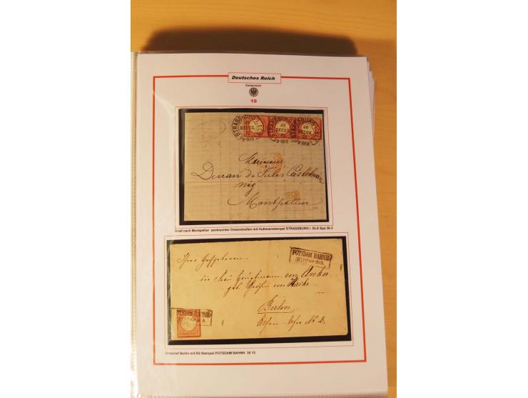 1872/75, Brustschilde-Spezialsammlung: auf 128 Blättern ausstellungsmäßig aufgezogen und beschriftet, dabei gute Einzelfranka