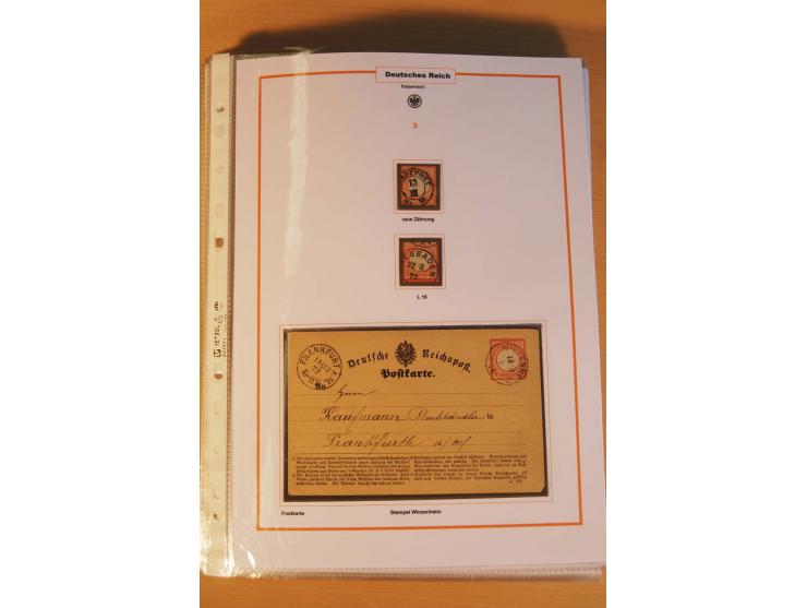 1872/75, Brustschilde-Spezialsammlung: auf 128 Blättern ausstellungsmäßig aufgezogen und beschriftet, dabei gute Einzelfranka