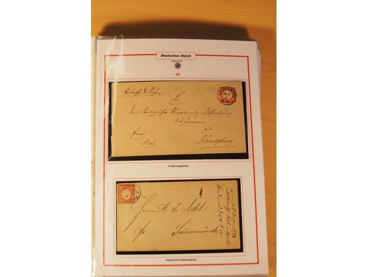 1872/75, Brustschilde-Spezialsammlung: auf 128 Blättern ausstellungsmäßig aufgezogen und beschriftet, dabei gute Einzelfranka