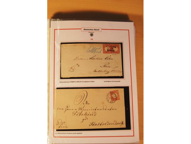 1872/75, Brustschilde-Spezialsammlung: auf 128 Blättern ausstellungsmäßig aufgezogen und beschriftet, dabei gute Einzelfranka
