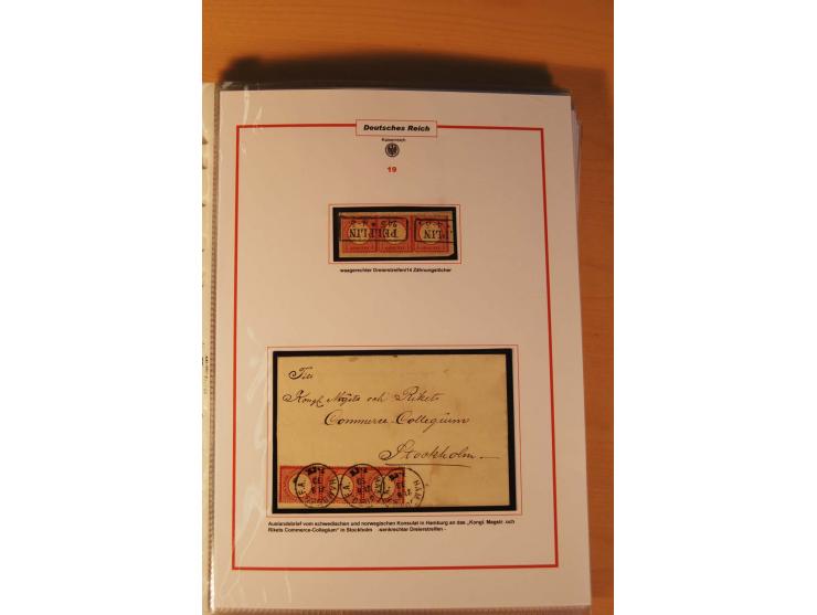 1872/75, Brustschilde-Spezialsammlung: auf 128 Blättern ausstellungsmäßig aufgezogen und beschriftet, dabei gute Einzelfranka