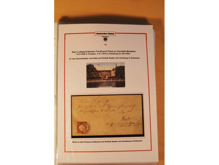 1872/75, Brustschilde-Spezialsammlung: auf 128 Blättern ausstellungsmäßig aufgezogen und beschriftet, dabei gute Einzelfranka