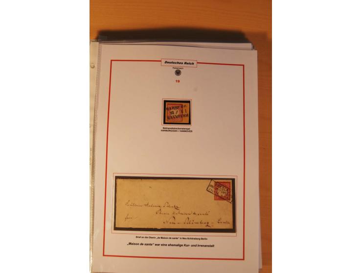 1872/75, Brustschilde-Spezialsammlung: auf 128 Blättern ausstellungsmäßig aufgezogen und beschriftet, dabei gute Einzelfranka