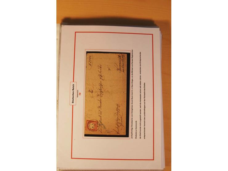 1872/75, Brustschilde-Spezialsammlung: auf 128 Blättern ausstellungsmäßig aufgezogen und beschriftet, dabei gute Einzelfranka