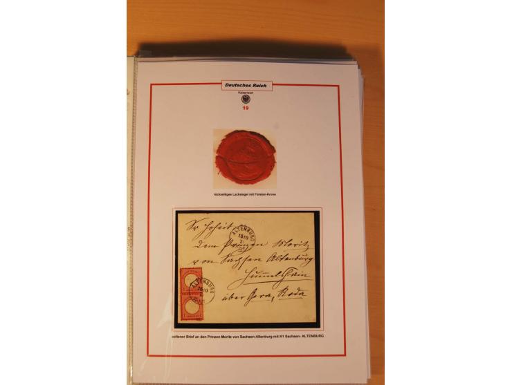 1872/75, Brustschilde-Spezialsammlung: auf 128 Blättern ausstellungsmäßig aufgezogen und beschriftet, dabei gute Einzelfranka