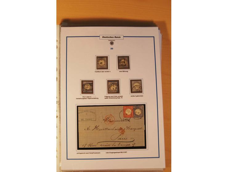 1872/75, Brustschilde-Spezialsammlung: auf 128 Blättern ausstellungsmäßig aufgezogen und beschriftet, dabei gute Einzelfranka
