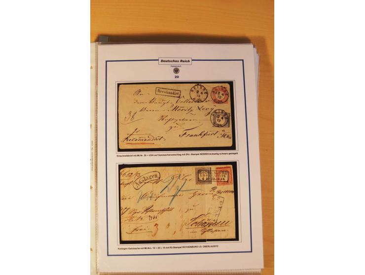 1872/75, Brustschilde-Spezialsammlung: auf 128 Blättern ausstellungsmäßig aufgezogen und beschriftet, dabei gute Einzelfranka