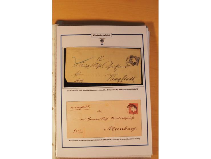1872/75, Brustschilde-Spezialsammlung: auf 128 Blättern ausstellungsmäßig aufgezogen und beschriftet, dabei gute Einzelfranka