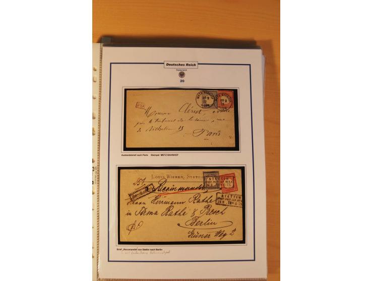 1872/75, Brustschilde-Spezialsammlung: auf 128 Blättern ausstellungsmäßig aufgezogen und beschriftet, dabei gute Einzelfranka