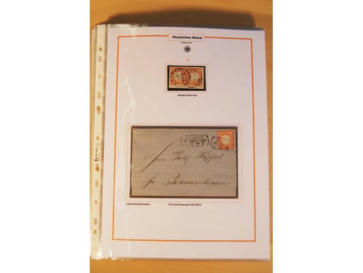 1872/75, Brustschilde-Spezialsammlung: auf 128 Blättern ausstellungsmäßig aufgezogen und beschriftet, dabei gute Einzelfranka