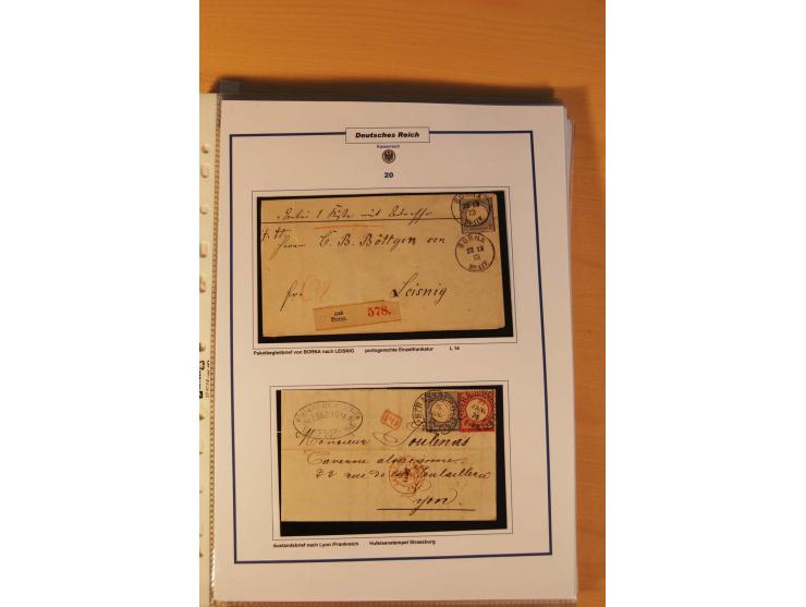 1872/75, Brustschilde-Spezialsammlung: auf 128 Blättern ausstellungsmäßig aufgezogen und beschriftet, dabei gute Einzelfranka
