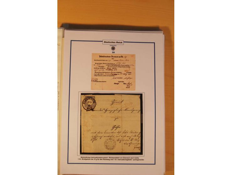 1872/75, Brustschilde-Spezialsammlung: auf 128 Blättern ausstellungsmäßig aufgezogen und beschriftet, dabei gute Einzelfranka