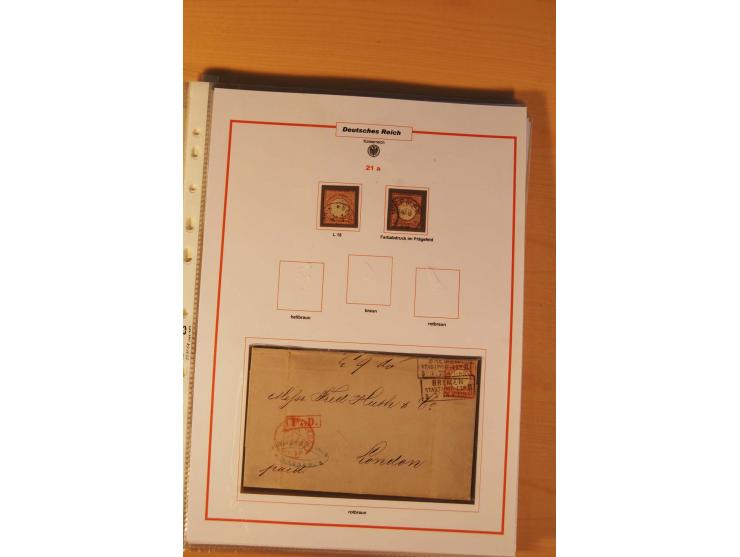 1872/75, Brustschilde-Spezialsammlung: auf 128 Blättern ausstellungsmäßig aufgezogen und beschriftet, dabei gute Einzelfranka