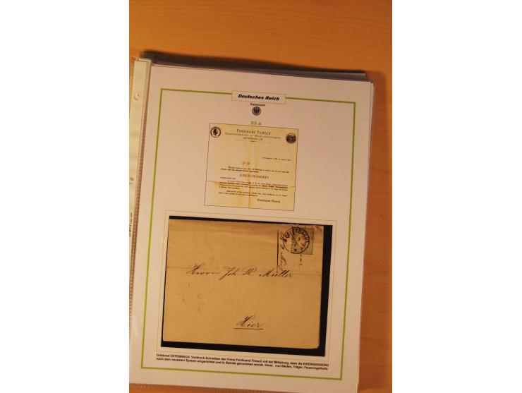 1872/75, Brustschilde-Spezialsammlung: auf 128 Blättern ausstellungsmäßig aufgezogen und beschriftet, dabei gute Einzelfranka