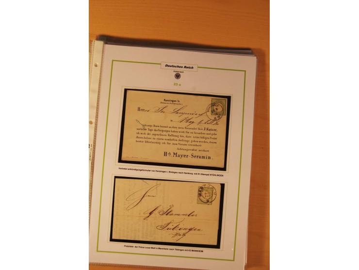 1872/75, Brustschilde-Spezialsammlung: auf 128 Blättern ausstellungsmäßig aufgezogen und beschriftet, dabei gute Einzelfranka