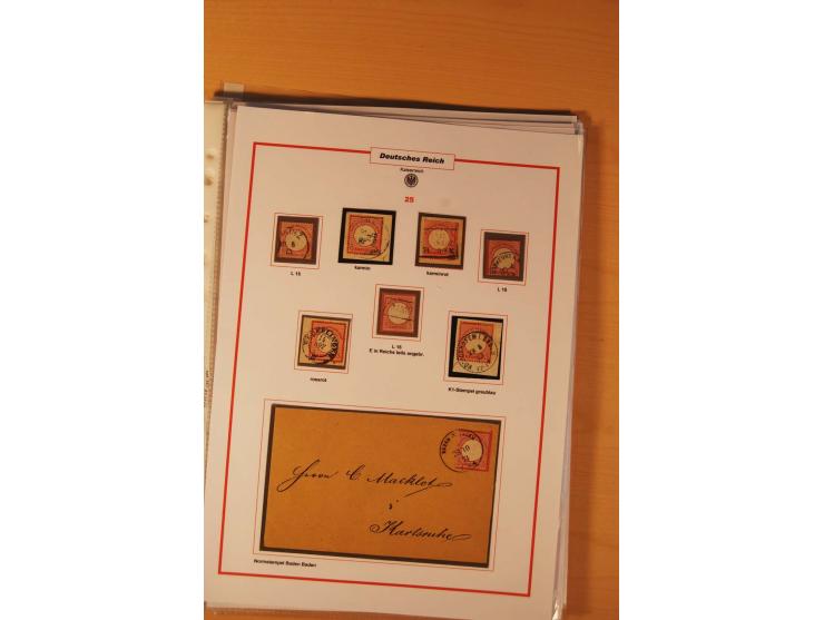1872/75, Brustschilde-Spezialsammlung: auf 128 Blättern ausstellungsmäßig aufgezogen und beschriftet, dabei gute Einzelfranka