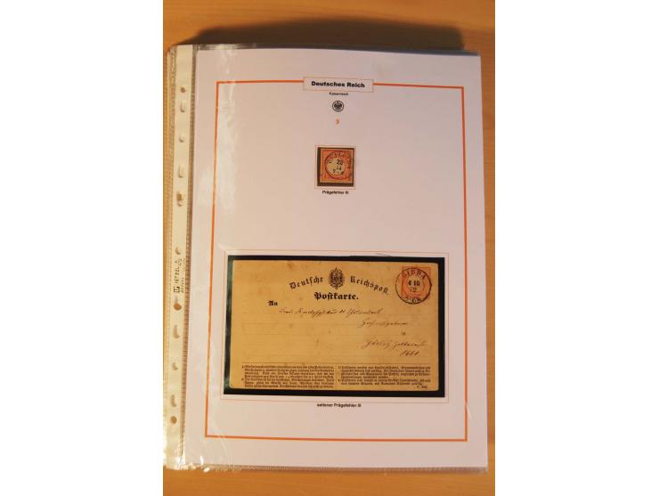 1872/75, Brustschilde-Spezialsammlung: auf 128 Blättern ausstellungsmäßig aufgezogen und beschriftet, dabei gute Einzelfranka