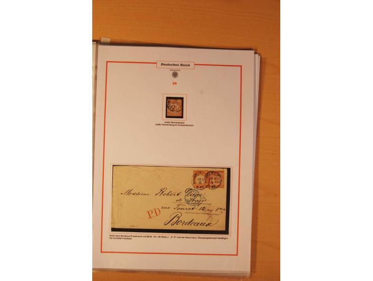 1872/75, Brustschilde-Spezialsammlung: auf 128 Blättern ausstellungsmäßig aufgezogen und beschriftet, dabei gute Einzelfranka