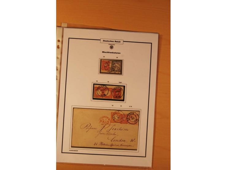 1872/75, Brustschilde-Spezialsammlung: auf 128 Blättern ausstellungsmäßig aufgezogen und beschriftet, dabei gute Einzelfranka