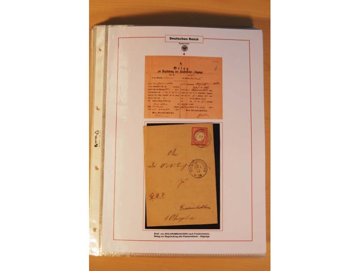 1872/75, Brustschilde-Spezialsammlung: auf 128 Blättern ausstellungsmäßig aufgezogen und beschriftet, dabei gute Einzelfranka