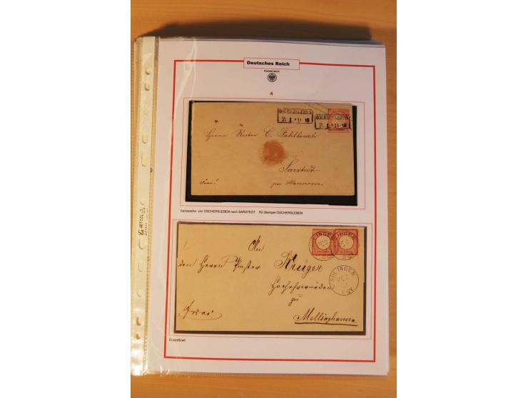 1872/75, Brustschilde-Spezialsammlung: auf 128 Blättern ausstellungsmäßig aufgezogen und beschriftet, dabei gute Einzelfranka