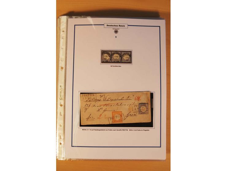 1872/75, Brustschilde-Spezialsammlung: auf 128 Blättern ausstellungsmäßig aufgezogen und beschriftet, dabei gute Einzelfranka