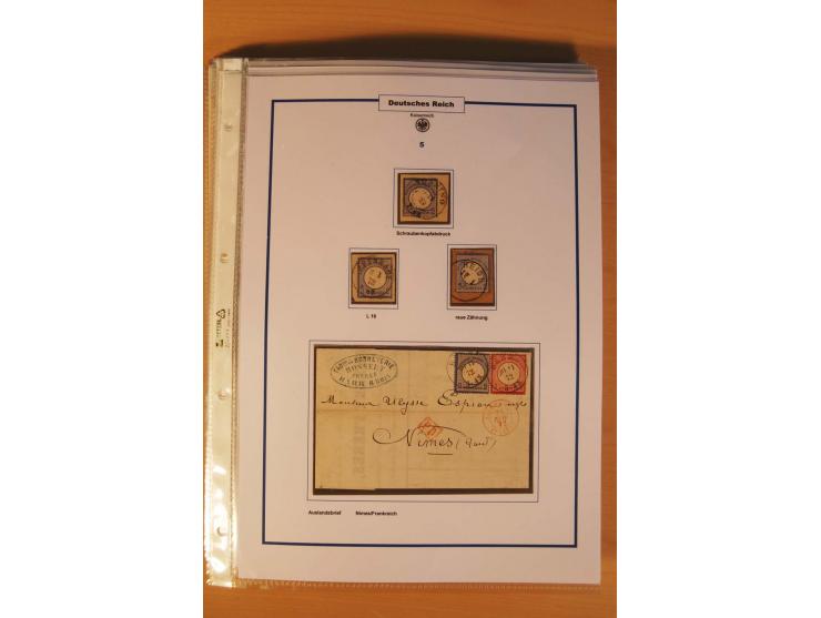 1872/75, Brustschilde-Spezialsammlung: auf 128 Blättern ausstellungsmäßig aufgezogen und beschriftet, dabei gute Einzelfranka