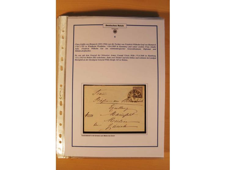 1872/75, Brustschilde-Spezialsammlung: auf 128 Blättern ausstellungsmäßig aufgezogen und beschriftet, dabei gute Einzelfranka