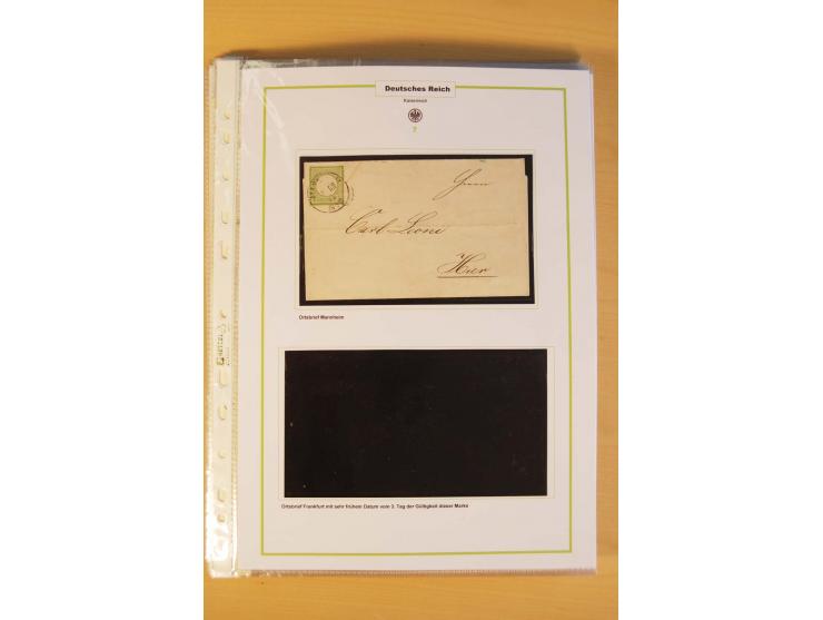 1872/75, Brustschilde-Spezialsammlung: auf 128 Blättern ausstellungsmäßig aufgezogen und beschriftet, dabei gute Einzelfranka