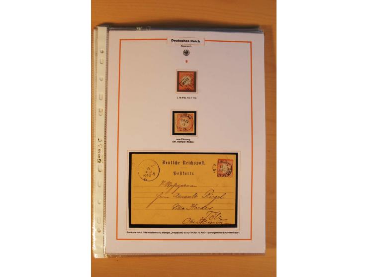 1872/75, Brustschilde-Spezialsammlung: auf 128 Blättern ausstellungsmäßig aufgezogen und beschriftet, dabei gute Einzelfranka