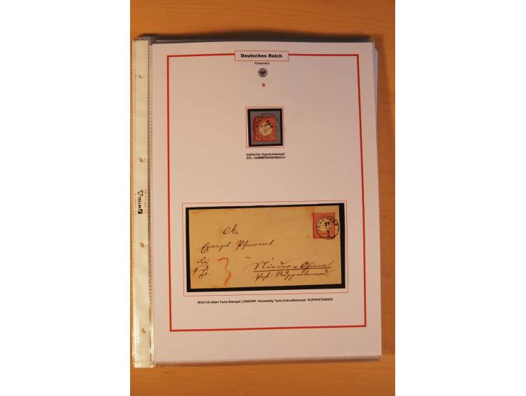 1872/75, Brustschilde-Spezialsammlung: auf 128 Blättern ausstellungsmäßig aufgezogen und beschriftet, dabei gute Einzelfranka