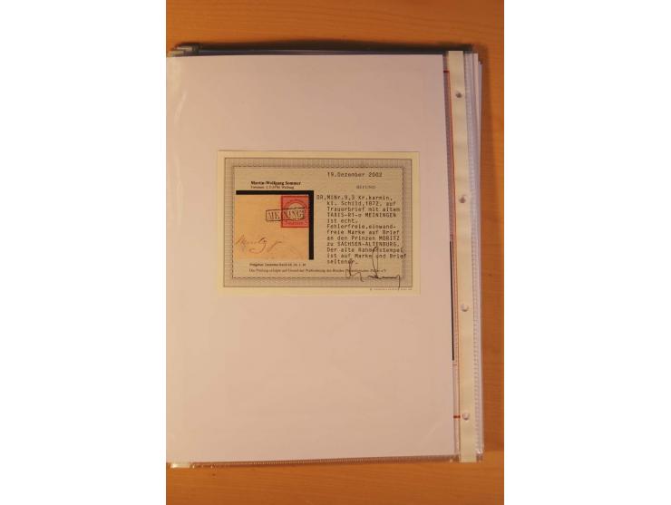 1872/75, Brustschilde-Spezialsammlung: auf 128 Blättern ausstellungsmäßig aufgezogen und beschriftet, dabei gute Einzelfranka