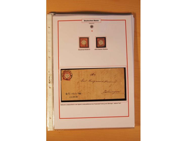 1872/75, Brustschilde-Spezialsammlung: auf 128 Blättern ausstellungsmäßig aufgezogen und beschriftet, dabei gute Einzelfranka