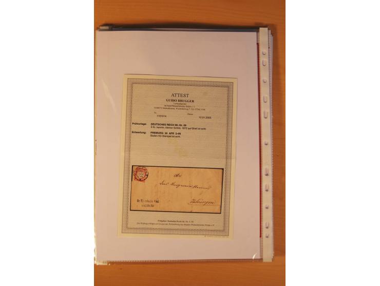 1872/75, Brustschilde-Spezialsammlung: auf 128 Blättern ausstellungsmäßig aufgezogen und beschriftet, dabei gute Einzelfranka