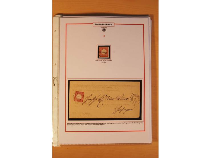 1872/75, Brustschilde-Spezialsammlung: auf 128 Blättern ausstellungsmäßig aufgezogen und beschriftet, dabei gute Einzelfranka