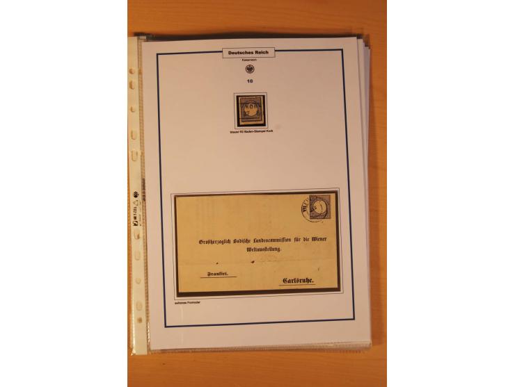 1872/75, Brustschilde-Spezialsammlung: auf 128 Blättern ausstellungsmäßig aufgezogen und beschriftet, dabei gute Einzelfranka