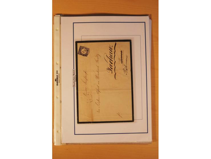 1872/75, Brustschilde-Spezialsammlung: auf 128 Blättern ausstellungsmäßig aufgezogen und beschriftet, dabei gute Einzelfranka