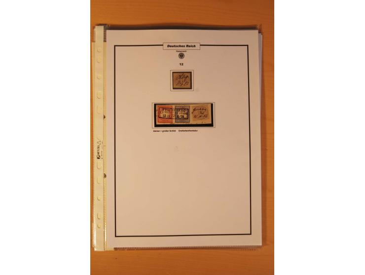 1872/75, Brustschilde-Spezialsammlung: auf 128 Blättern ausstellungsmäßig aufgezogen und beschriftet, dabei gute Einzelfranka
