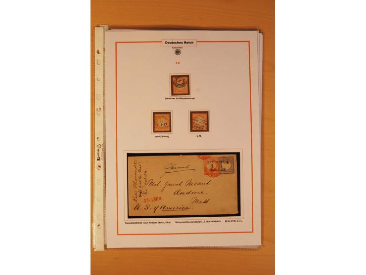 1872/75, Brustschilde-Spezialsammlung: auf 128 Blättern ausstellungsmäßig aufgezogen und beschriftet, dabei gute Einzelfranka