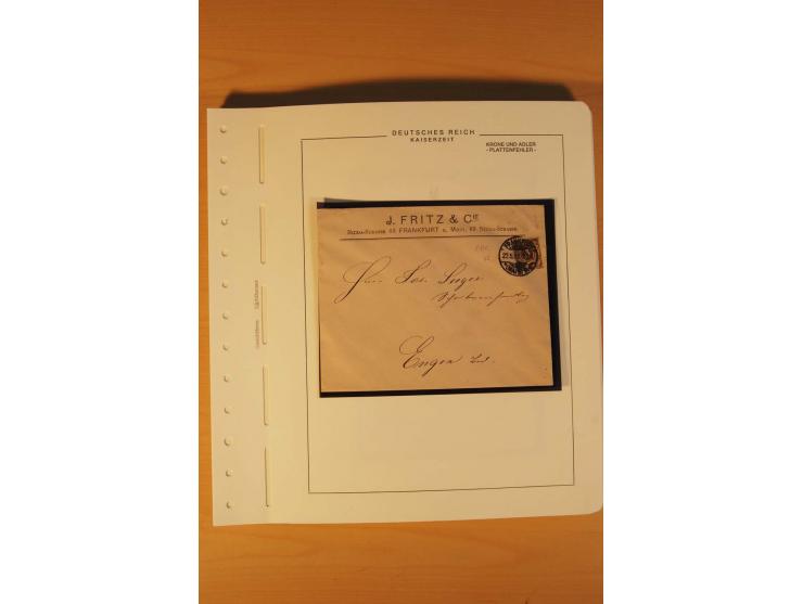 1889/1900 Krone/Adler: Große Forschungs- und Spezialsammlung der Plattenfehler und Fehler nach "Collegium Philatelicum", saub
